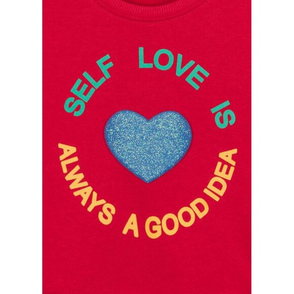 NWT Red sweatshirt with print - Picture 2 of 3